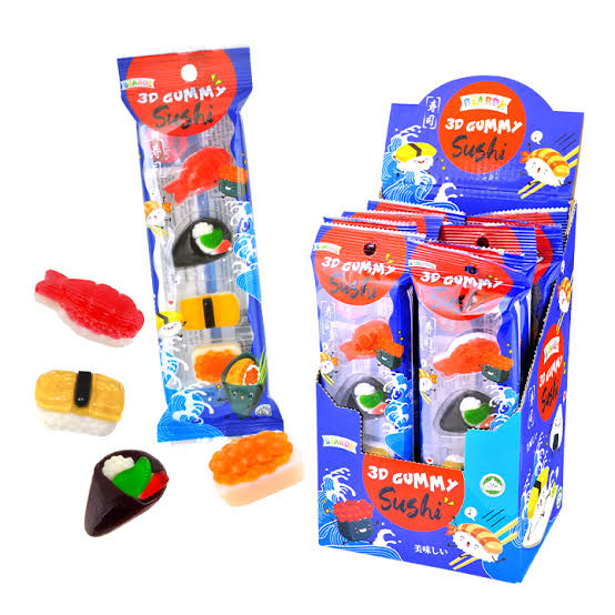 3D Gummy Sushi Candy Strawberry Flavour 40g