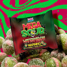 Barnetts Mega Sour Watermelon Flavour Extremely Sour Candy 104g Bag