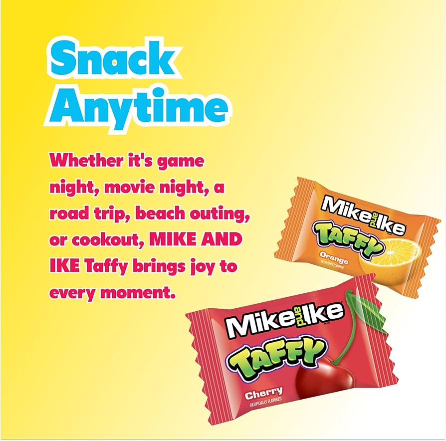 Mike & Ike Mini Taffy Bars 108g Gluten Free