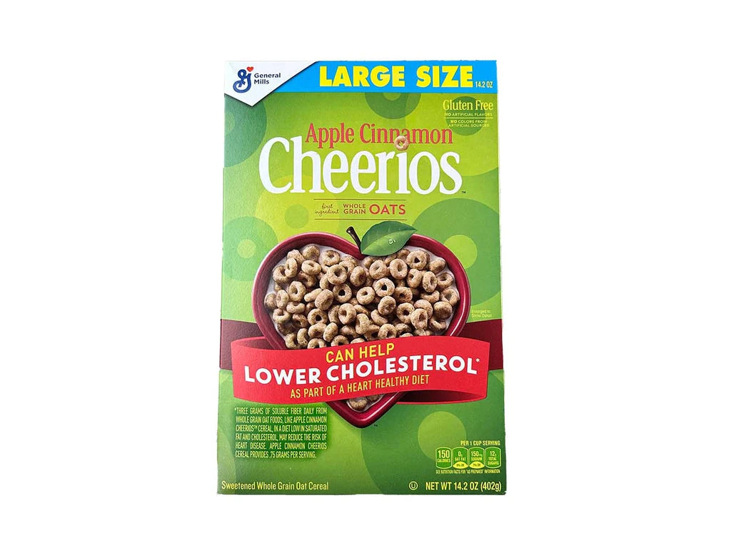 General Mills Apple Cinnamon Cheerios Gluten Free Breakfast Cereal Large Size 402g Box BBD: 13/05/24