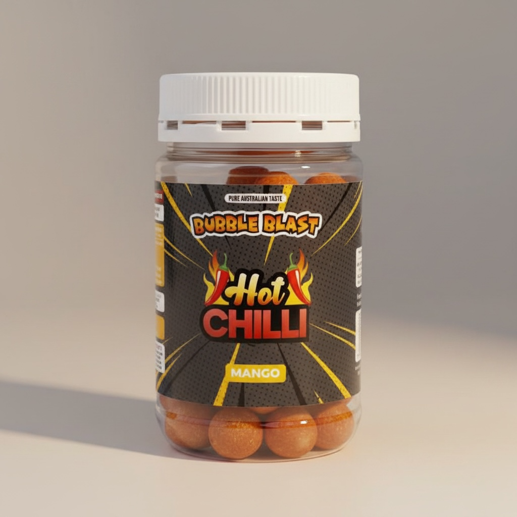 Bubble Blast Hot Chilli Mango Flavour 200g Jar