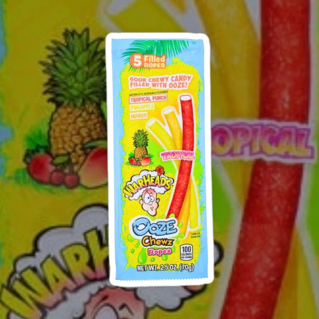 Warheads Ooze Chewz Ropes Tropical 70g – The Lolly Barn
