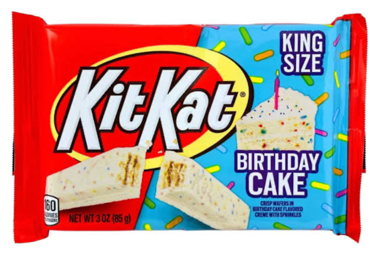 Kit Kat Birthday Cake Flavoured King Size 85g Chocolate Bar Limited Edition