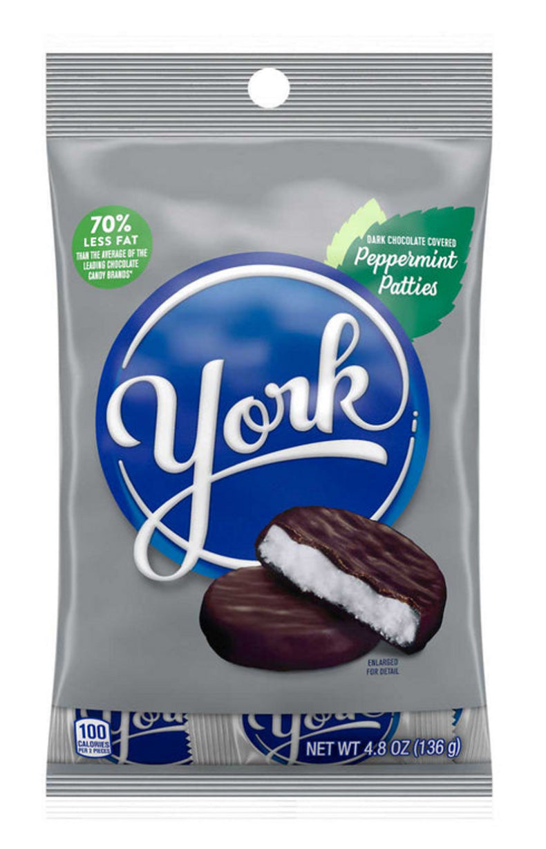 Hershey's York Peppermint Pattie After Dinner Mint Chocolate Gluten Free 68g