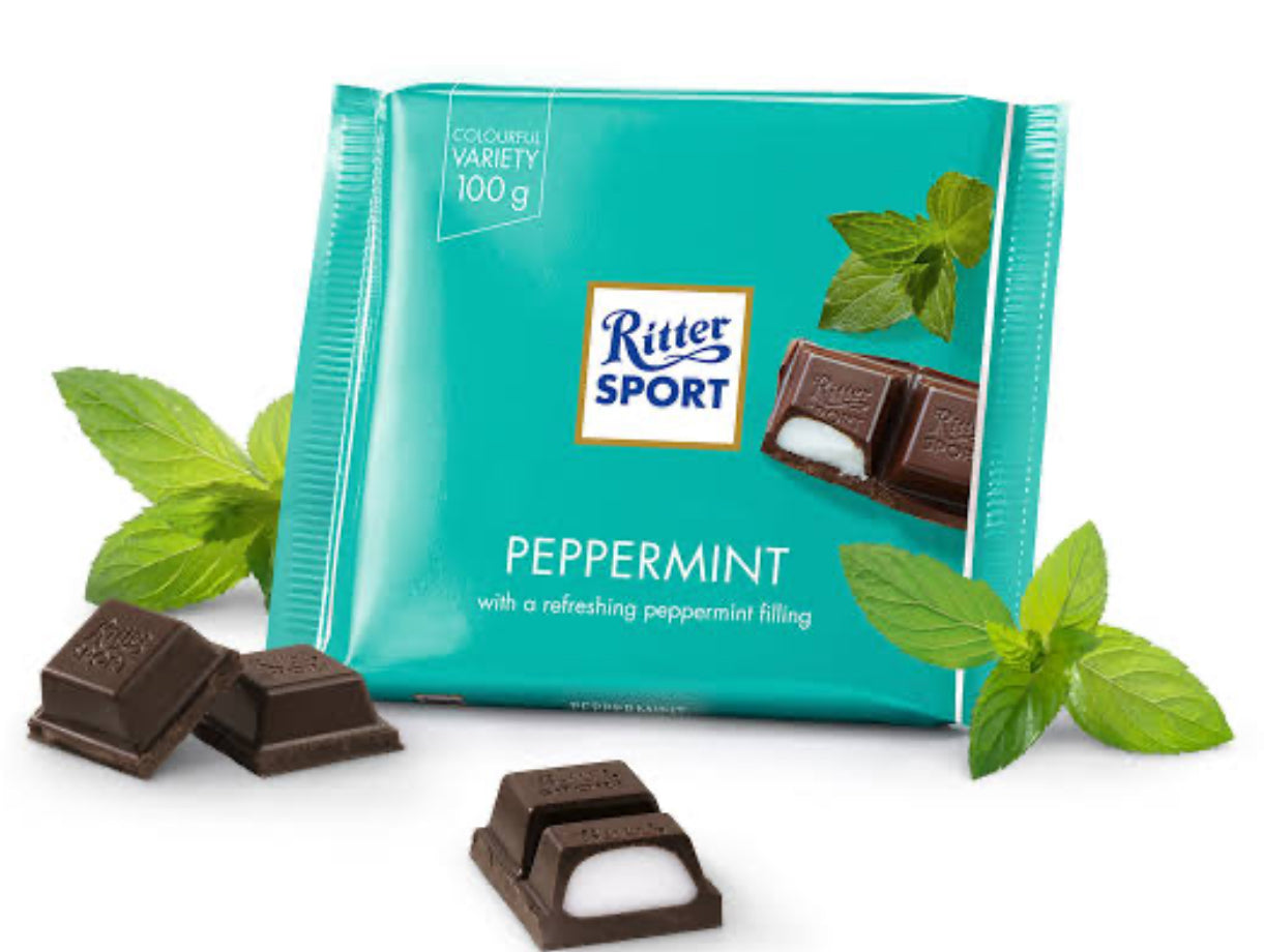 Ritter Sport Dark Chocolate With Peppermint Filling 100g