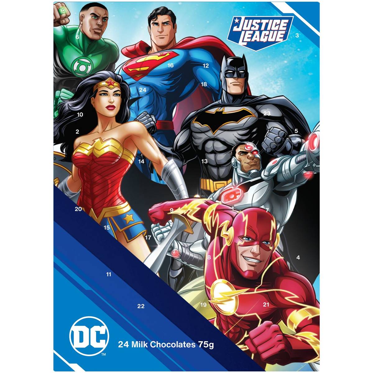 Justice League Milk Chocolate 24 Days Advent Calendar 75g BBD: 24/06/24