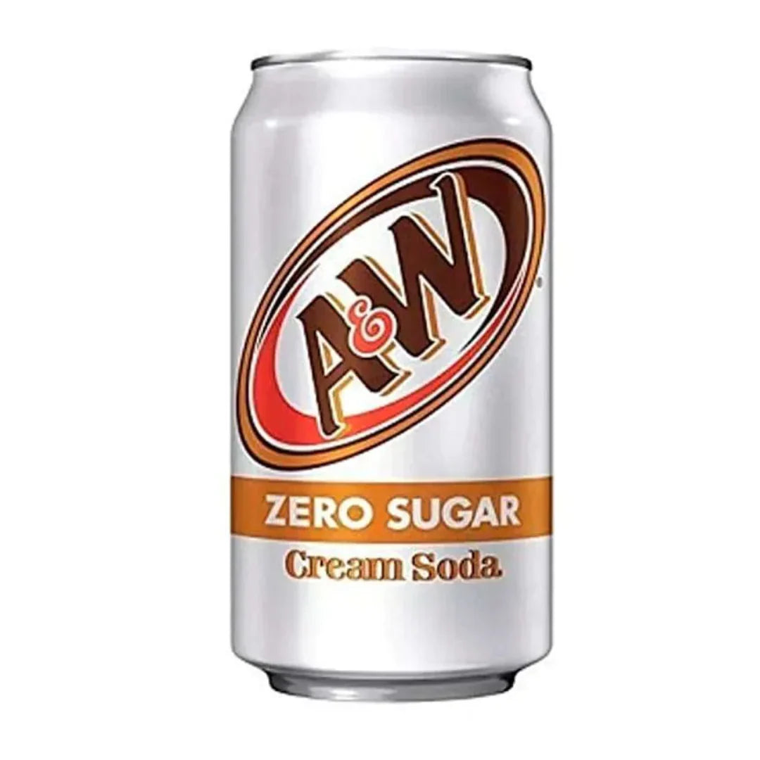 A&W Zero Sugar Cream Soda Soft Drink Can 355ml