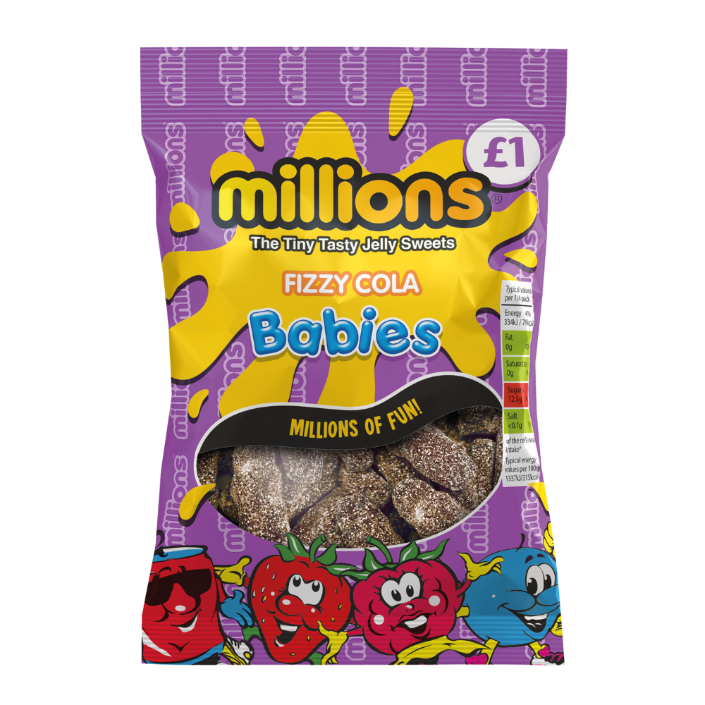 UK Millions Fizzy Cola Babies 120g