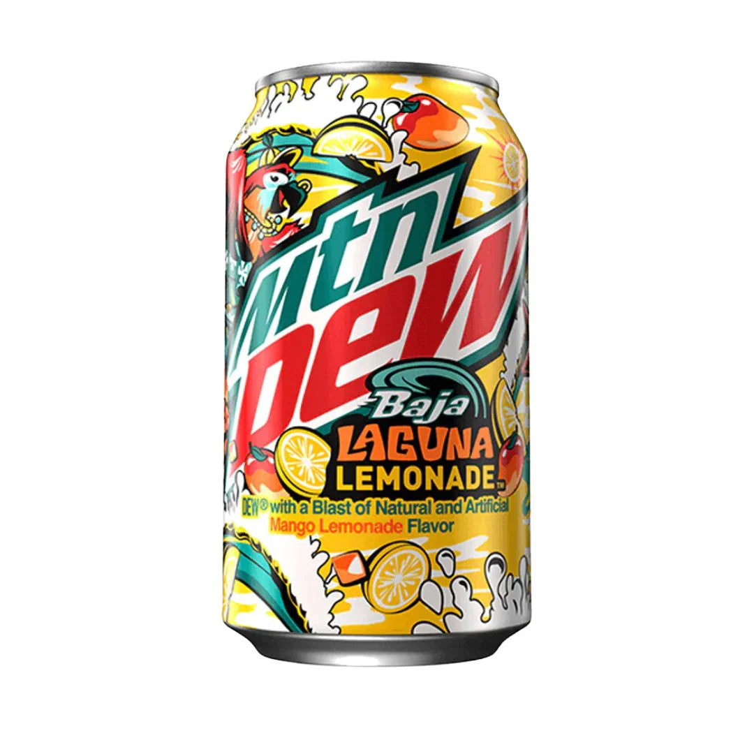 Mountain Dew Baja Laguna Lemonade Soft Drink Soda Can 355ml