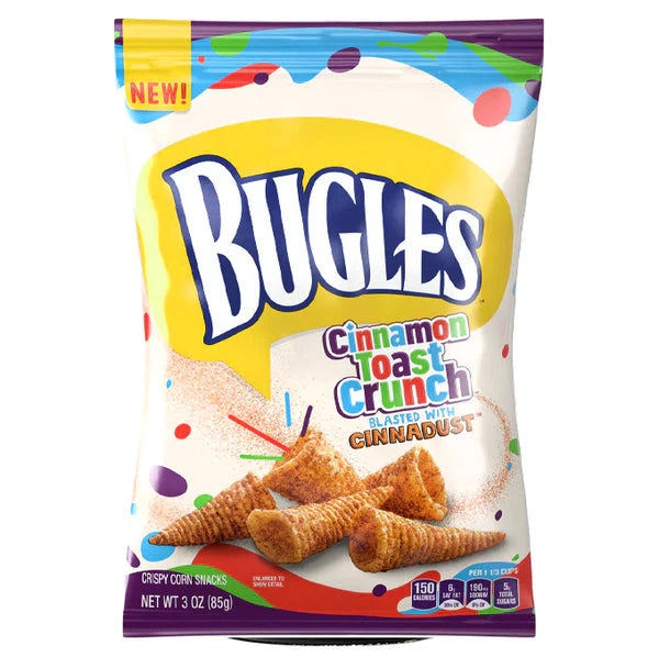 NEW Bugles Cinnamon Toast Crunch Crispy Corn Snacks 85g