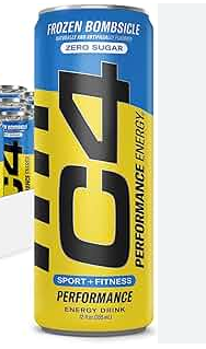 C4 Cellucor Energy Drink Frozen Bombsicle Flavour Zero Sugar RTD 473ml