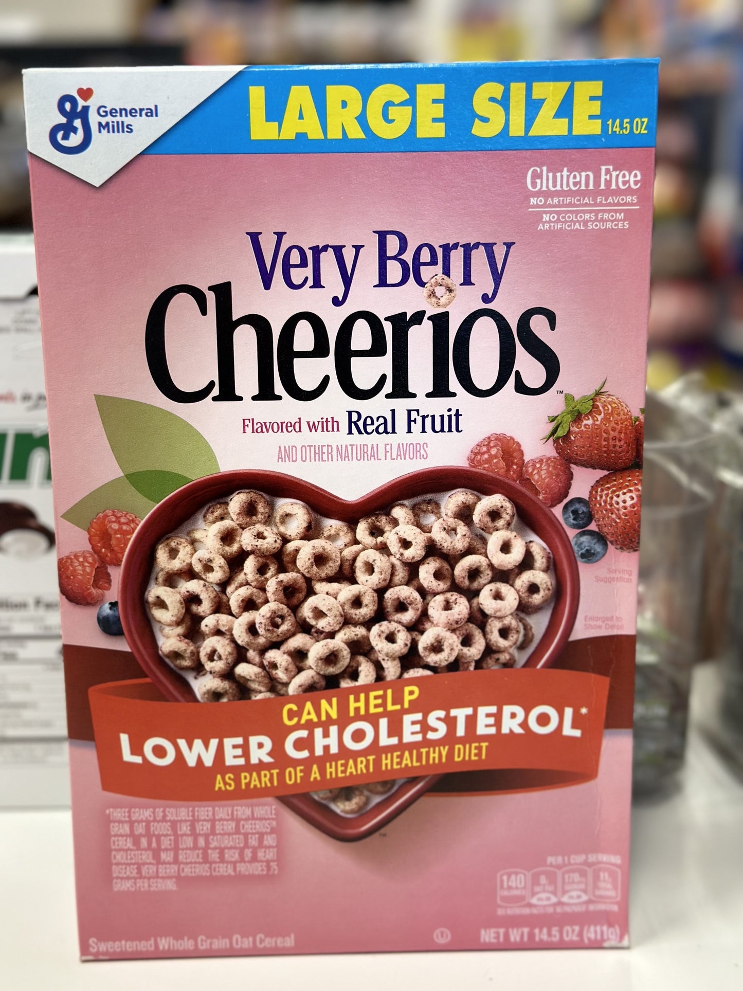 General Mills Cheerios Very Berry Gluten Free Large Size 411g BBD: 20/05/24