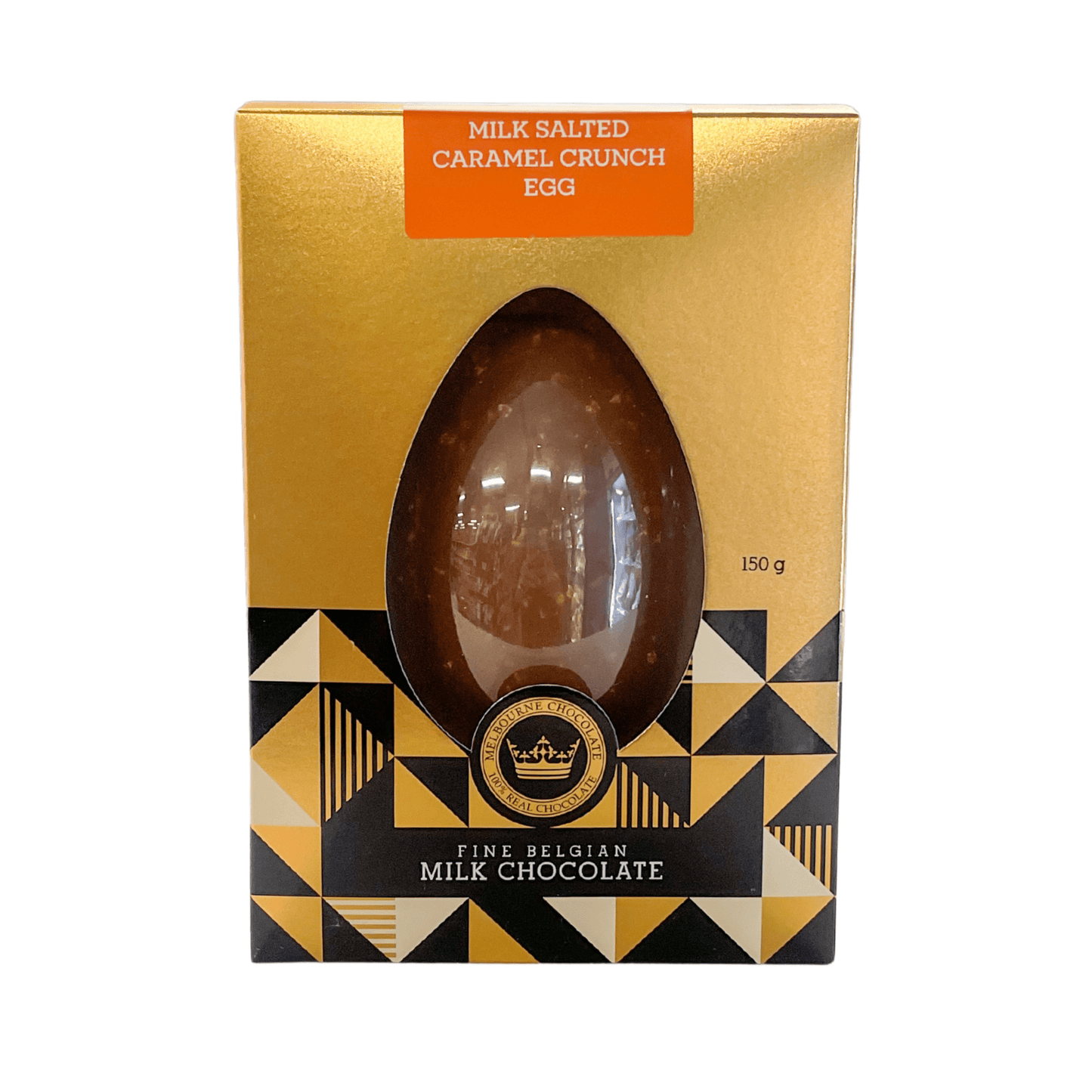 Fine Belgian Melbourne Chocolate Milk Salted Caramel Crunch Egg 150g BBD: 30th June 2024