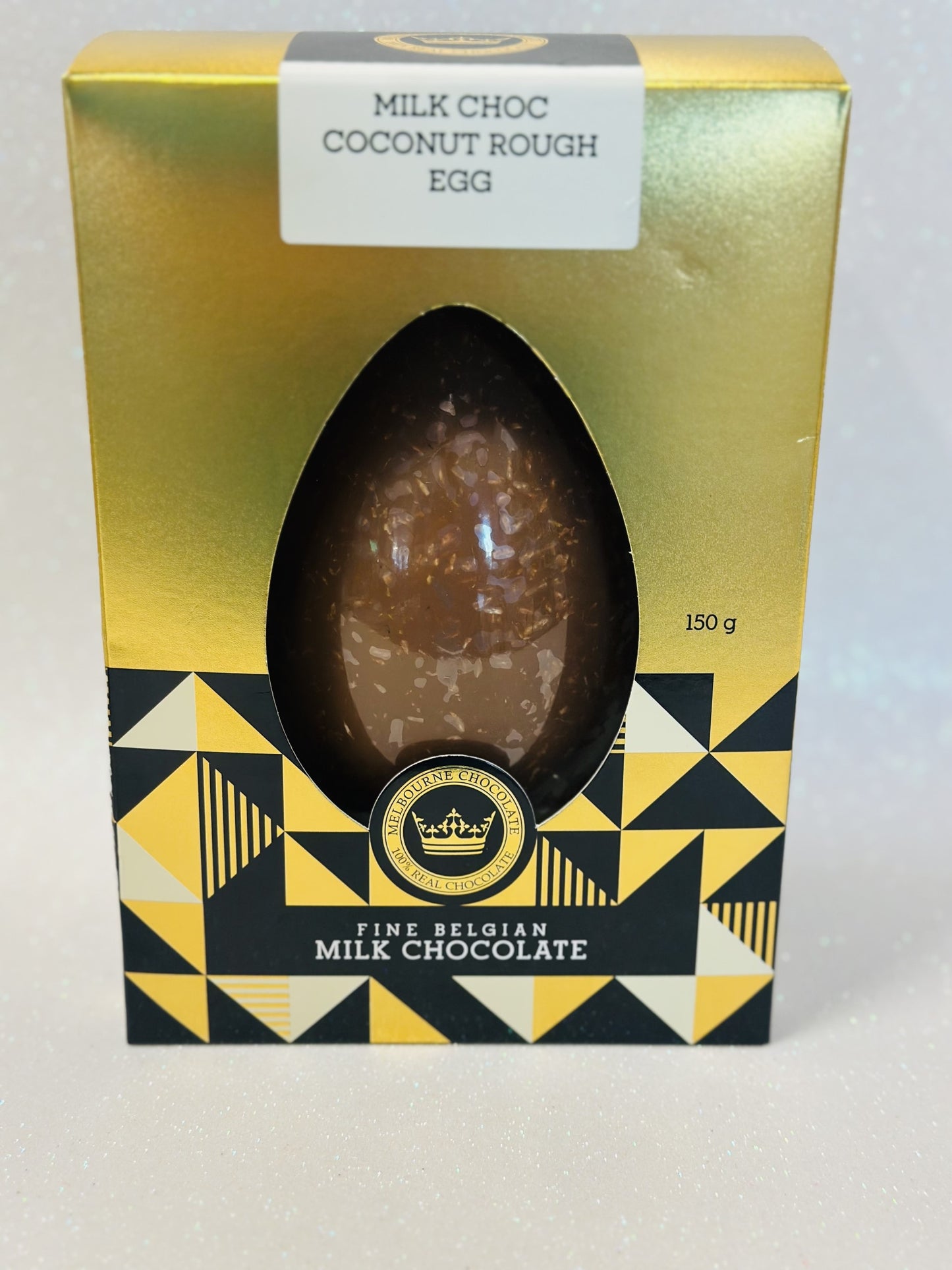 Fine Belgian Melbourne Chocolate Milk Chocolate Coconut Rough Egg 150g BBD: 30th June 2024