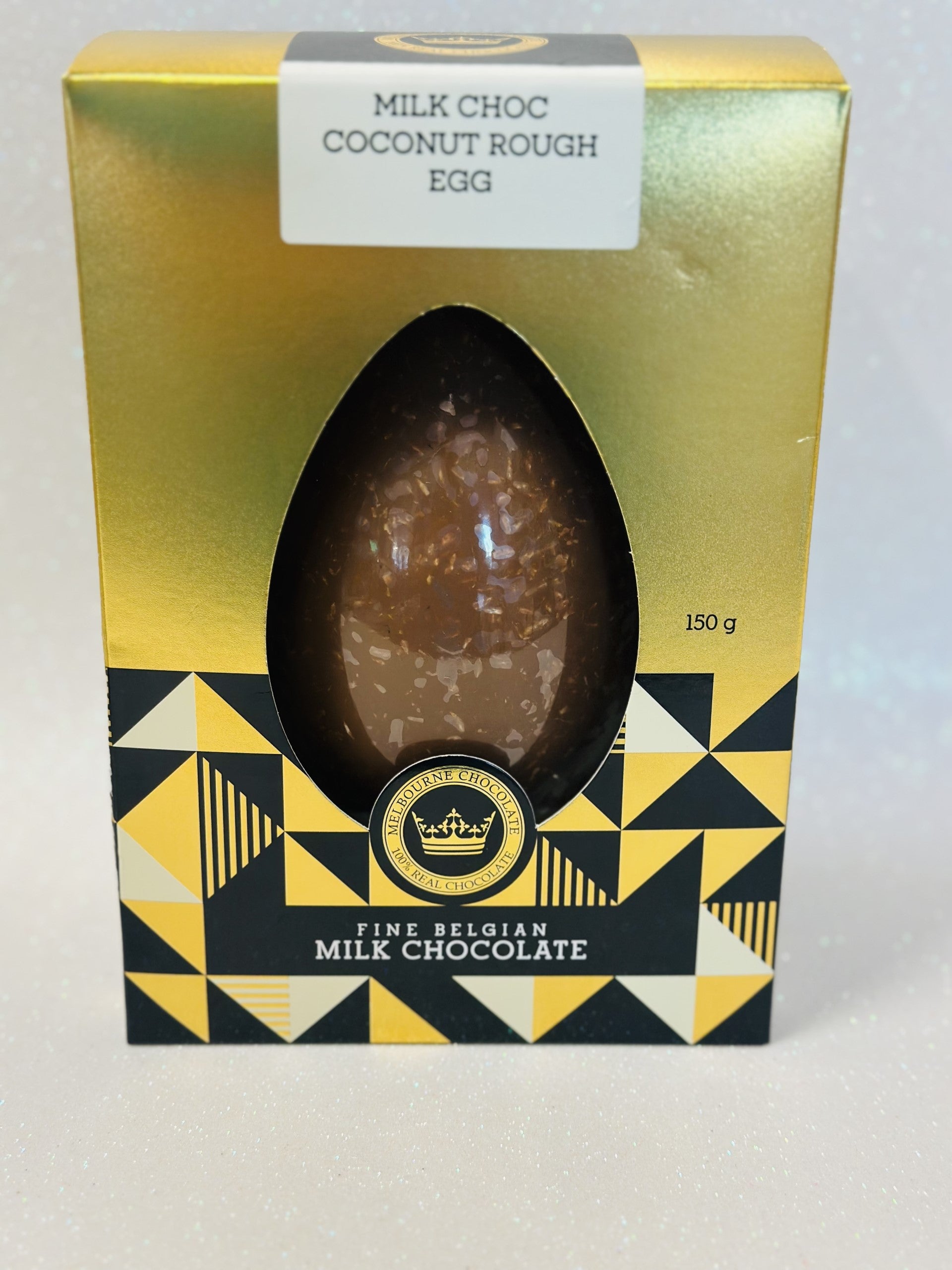 Fine Belgian Melbourne Chocolate Milk Chocolate Coconut Rough Egg 150g BBD: 30th June 2024