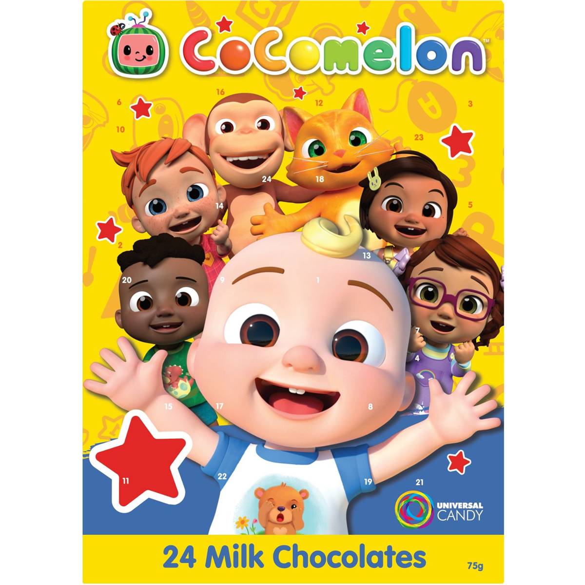 Cocomelon Milk Chocolate 24 Days Advent Calendar 75g