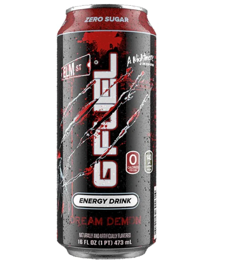 G-Fuel Dream Demon Nightmare On Elm Street Zero Sugar Energy Drink 473ml