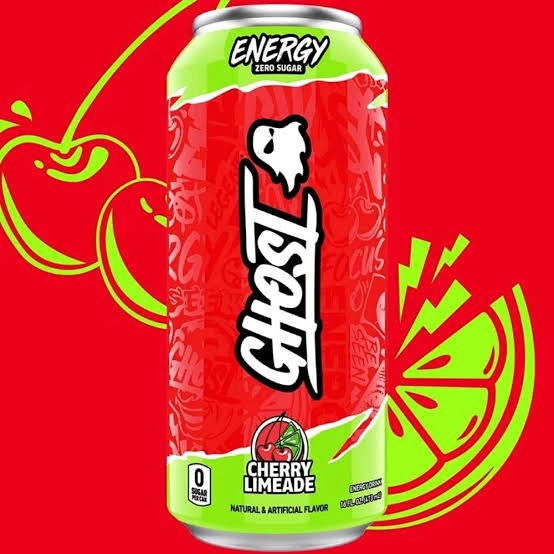 Ghost Cherry Limeade Energy Drink RTD No Sugar Gluten Free Vegan 473ml