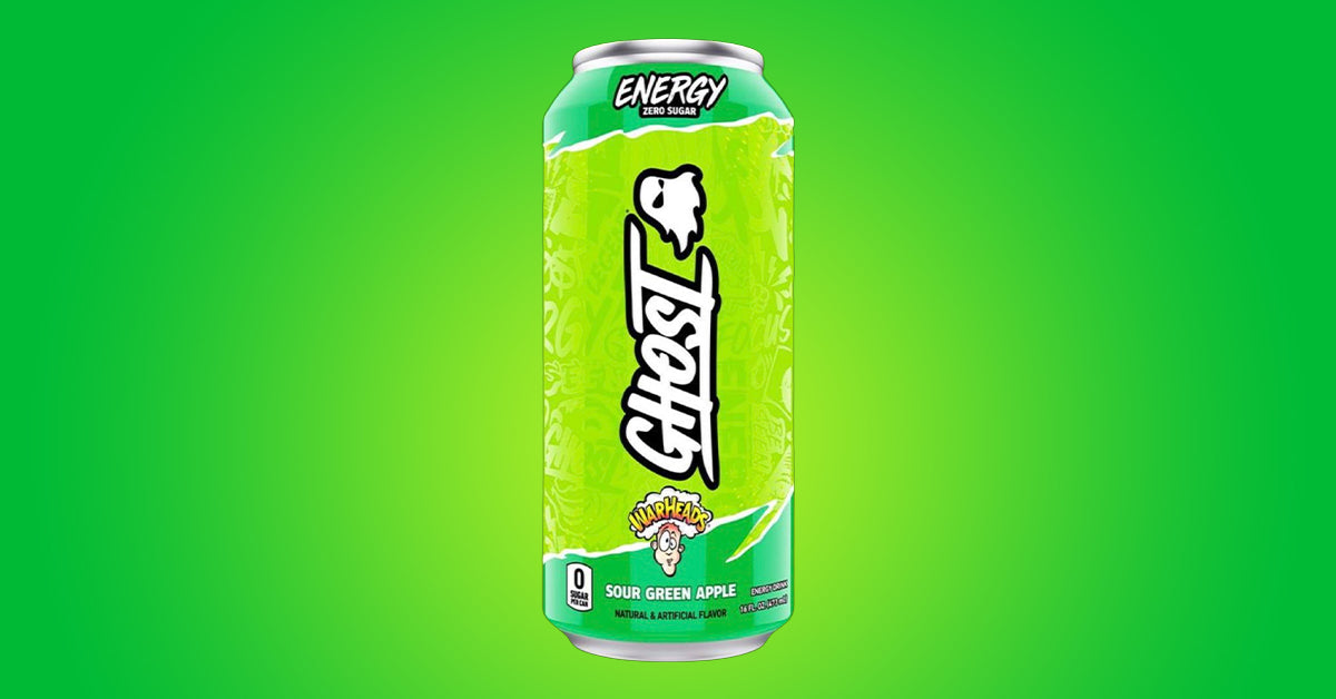 Ghost Warheads Sour Green Apple Energy Drink RTD No Sugar Gluten Free Vegan 473ml