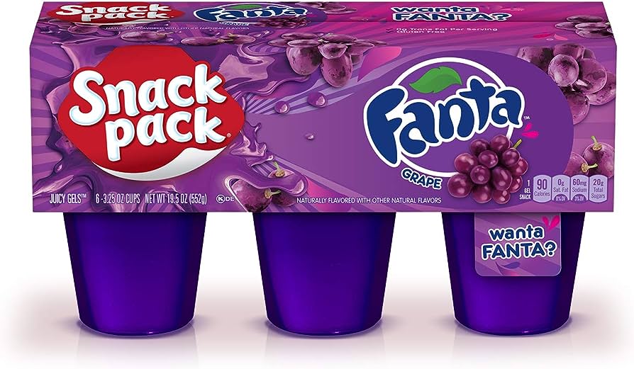 Fanta Grape Gel Snack Pack 6Pack 552g BBD: 19/12/23