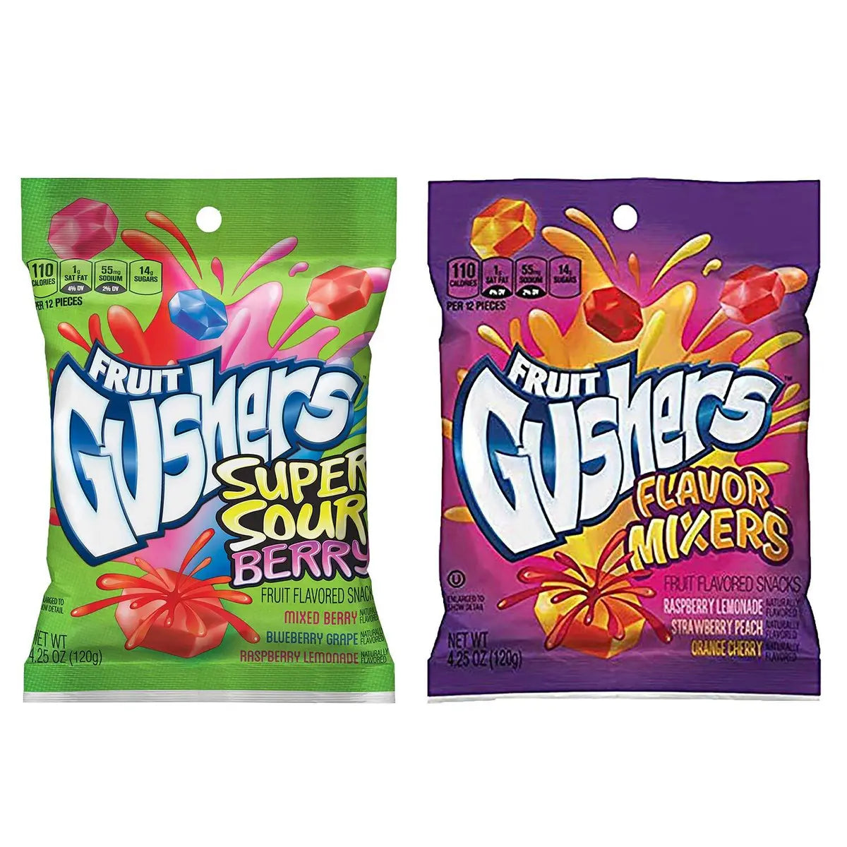 Fruit Gushers Flavor Mixers Chewy Candy Bag 120g