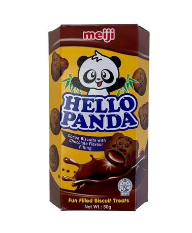Meiji Hello Panda Cocoa Biscuits With Chocolate Flavoured Filling 50g