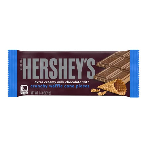 Hershey's Extra Creamy Milk Chocolate With Crunchy Waffle Cone Pieces 39g