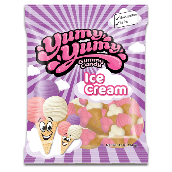 Yumy Yumy Ice Cream Gummy Candy Bag 114g