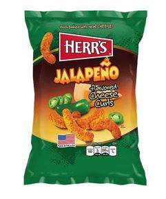 Herr's Jalapeno Cheese Flavoured Curls Small Bag 28g