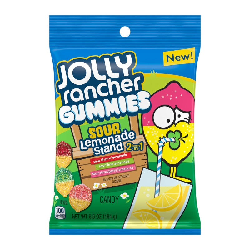 Jolly Rancher Gummies Sour Lemonade Stand 2 in 1 Flavour 184g