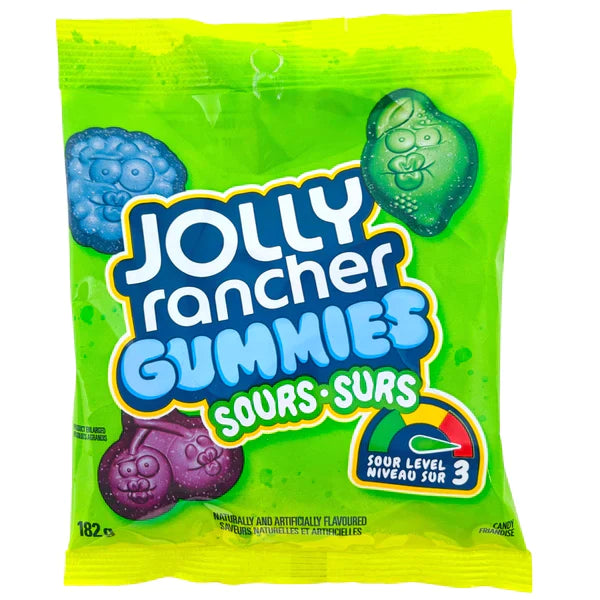 Jolly Rancher Gummies Sours Bag 182g BBD: 30/08/24