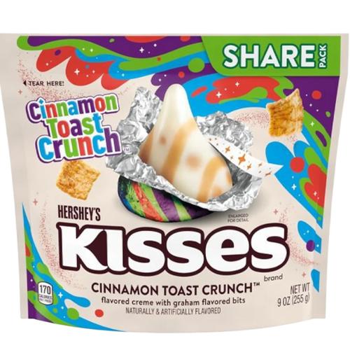 Hershey's Kisses Cinnamon Toast Crunch Flavoured Creme With Graham Flavoured Bites Share Bag 255g