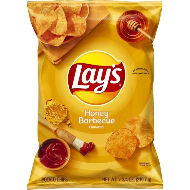 Lay's Lays Honey BBQ Flavored Potato Chips Crisps 184.2g