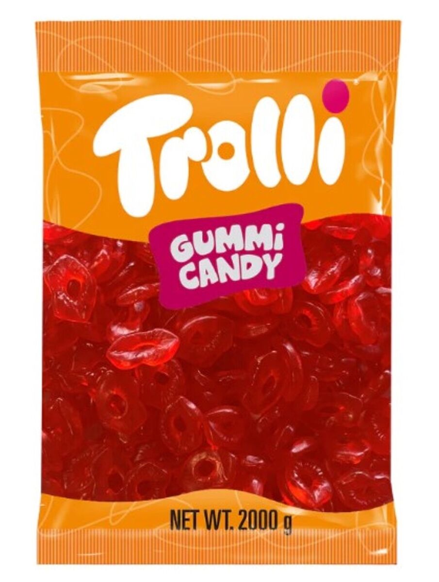 Trolli Gummy Gummi Lips Gluten Free Bulk Bag 2kg