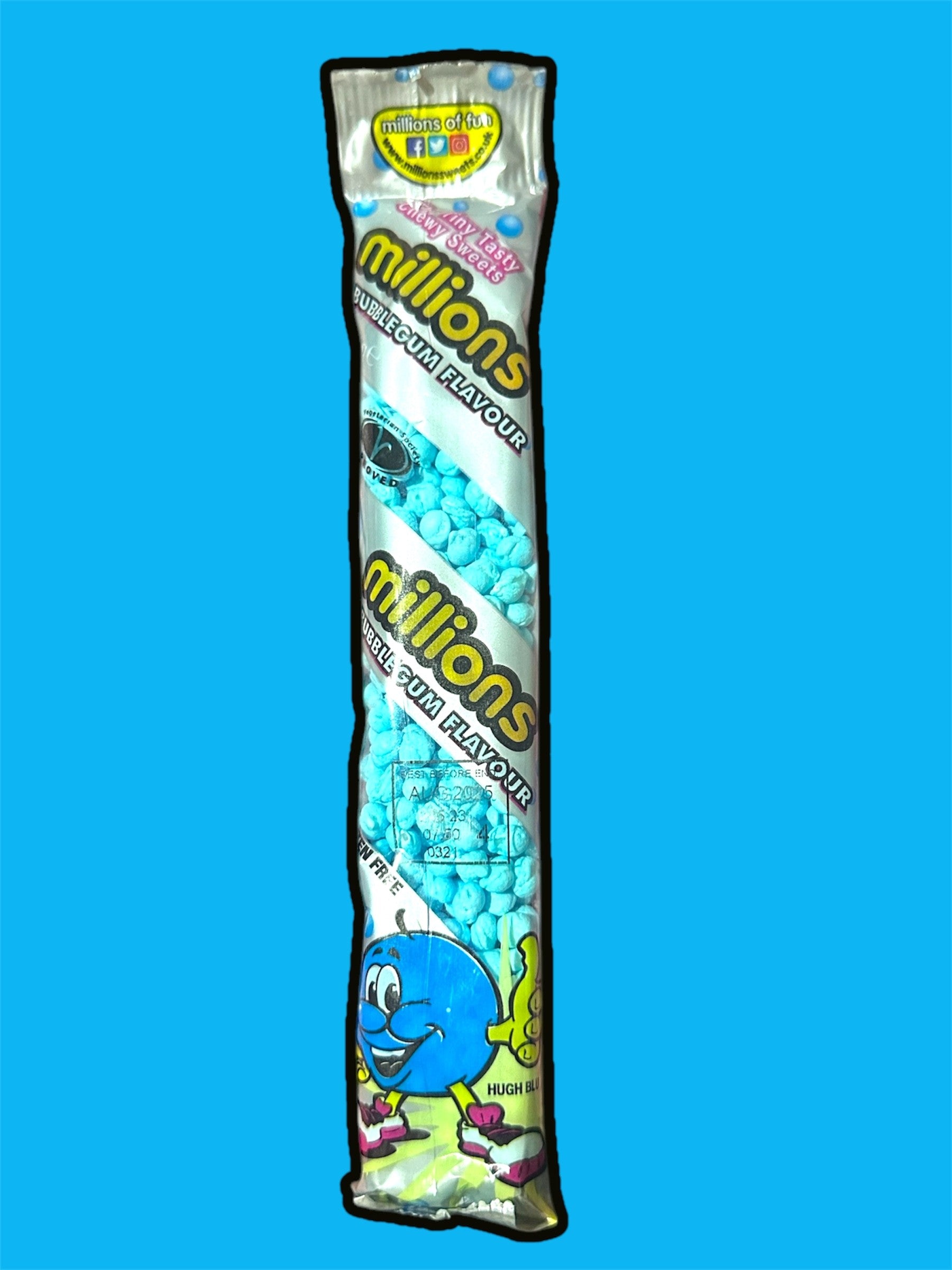 UK Millions Bubblegum Flavour Gluten Free 55g – The Lolly Barn