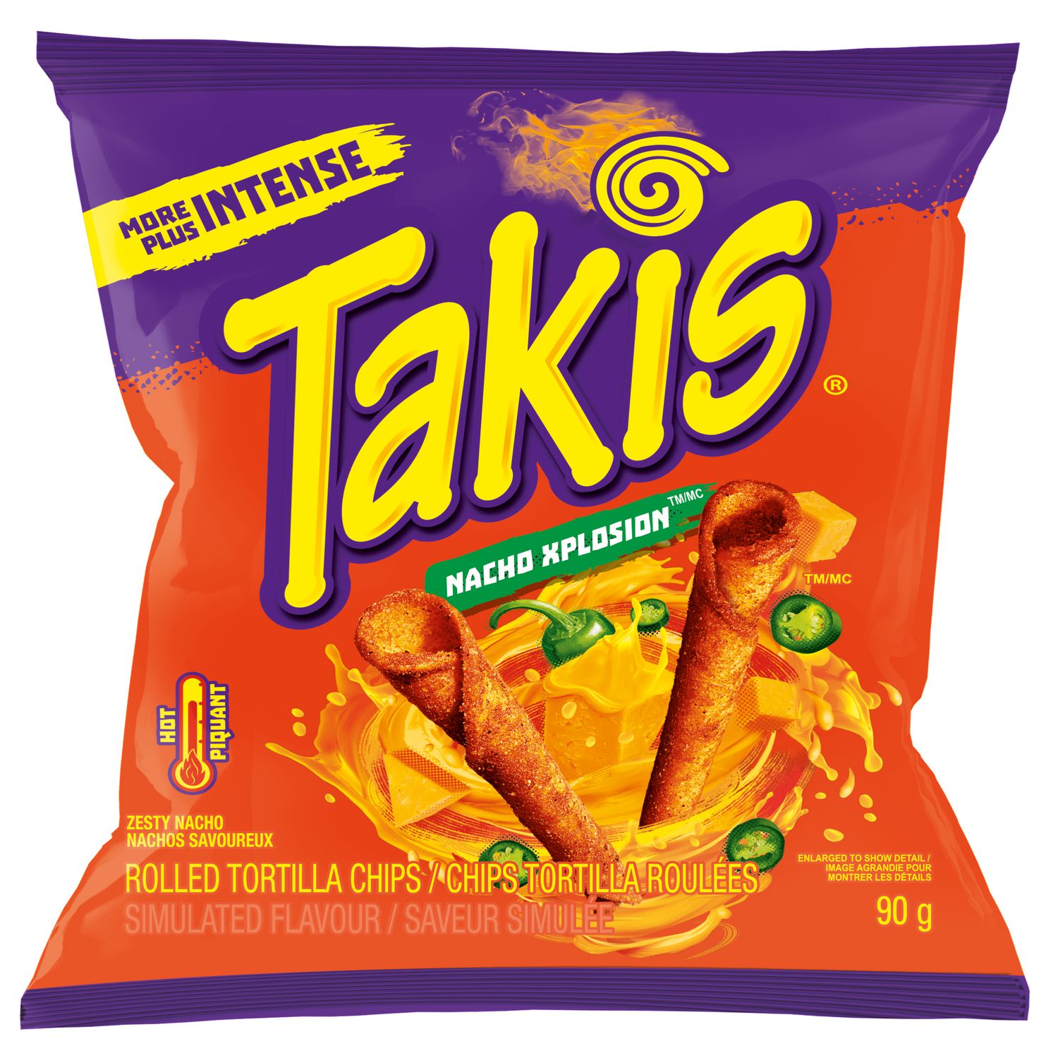 Takis Nacho Xplosion Tortilla Crisps Corn Chips Snack 90g Bag