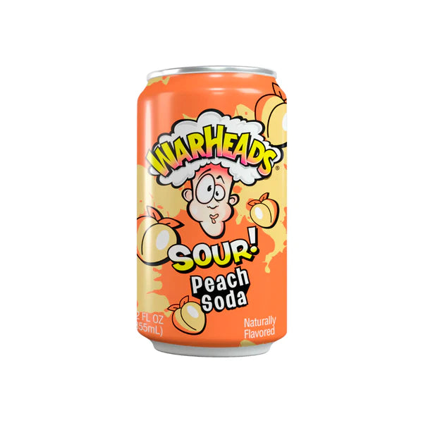 Warheads Limited Edition Sour Peach Soda Soft Drink 355ml