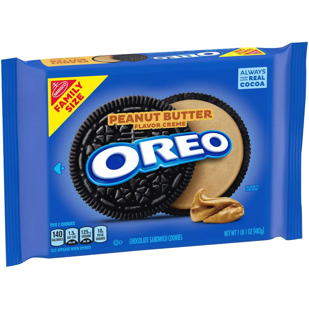 Oreos Peanut Butter Sandwich Oreo Cookies Biscuits 482g