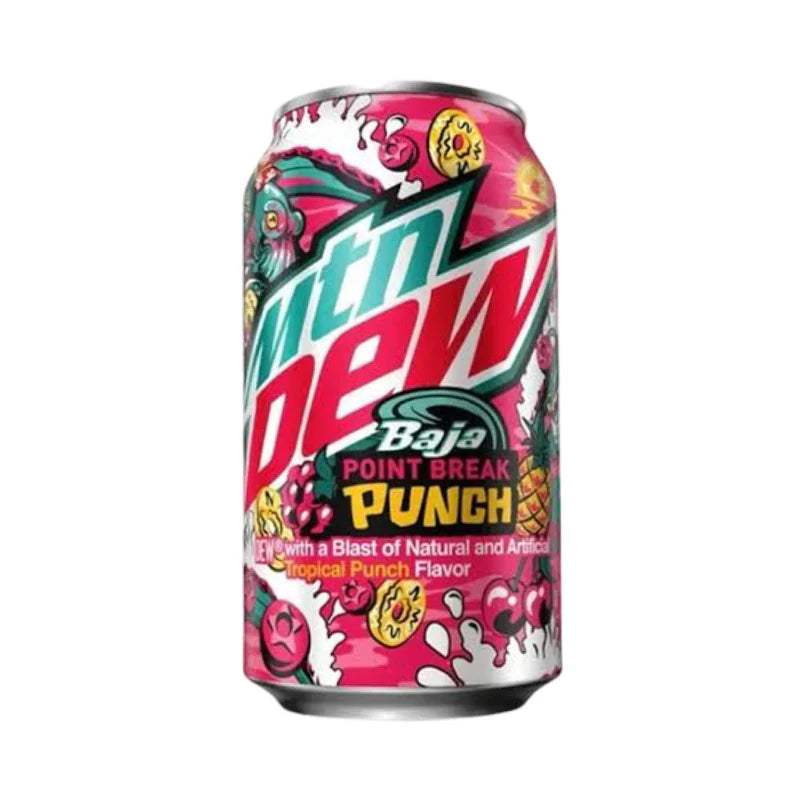 Mountain Dew Baja Point Break Punch Soft Drink Soda Can 355ml