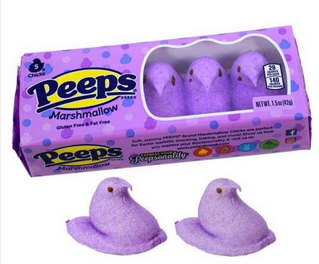 Peeps Purple Marshmallow 5 Chicks Gluten Free 42g