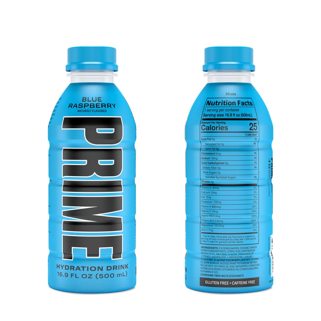 Prime Hydration Blue Raspberry 500ml – The Lolly Barn