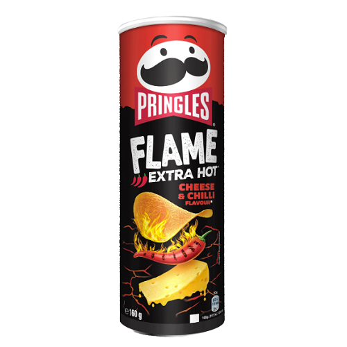 Pringles Flame Extra Hot Cheese & Chilli Flavour 160g