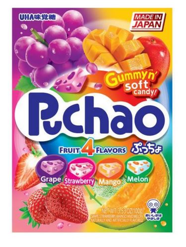 Japanese Puchao Fruit Gummies 4 Flavours Bag 100g