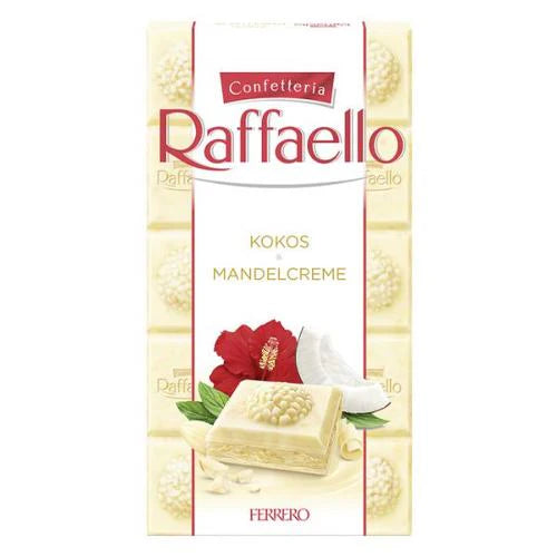 Raffaello Coconut & Almond White Chocolate Block 90g