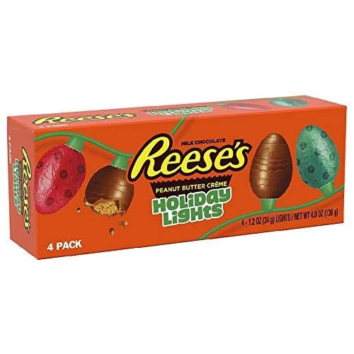 Reese's Milk Chocolate Peanut Butter Holiday Lights 4pk 136g or Single 36g BBD: 30/06/24