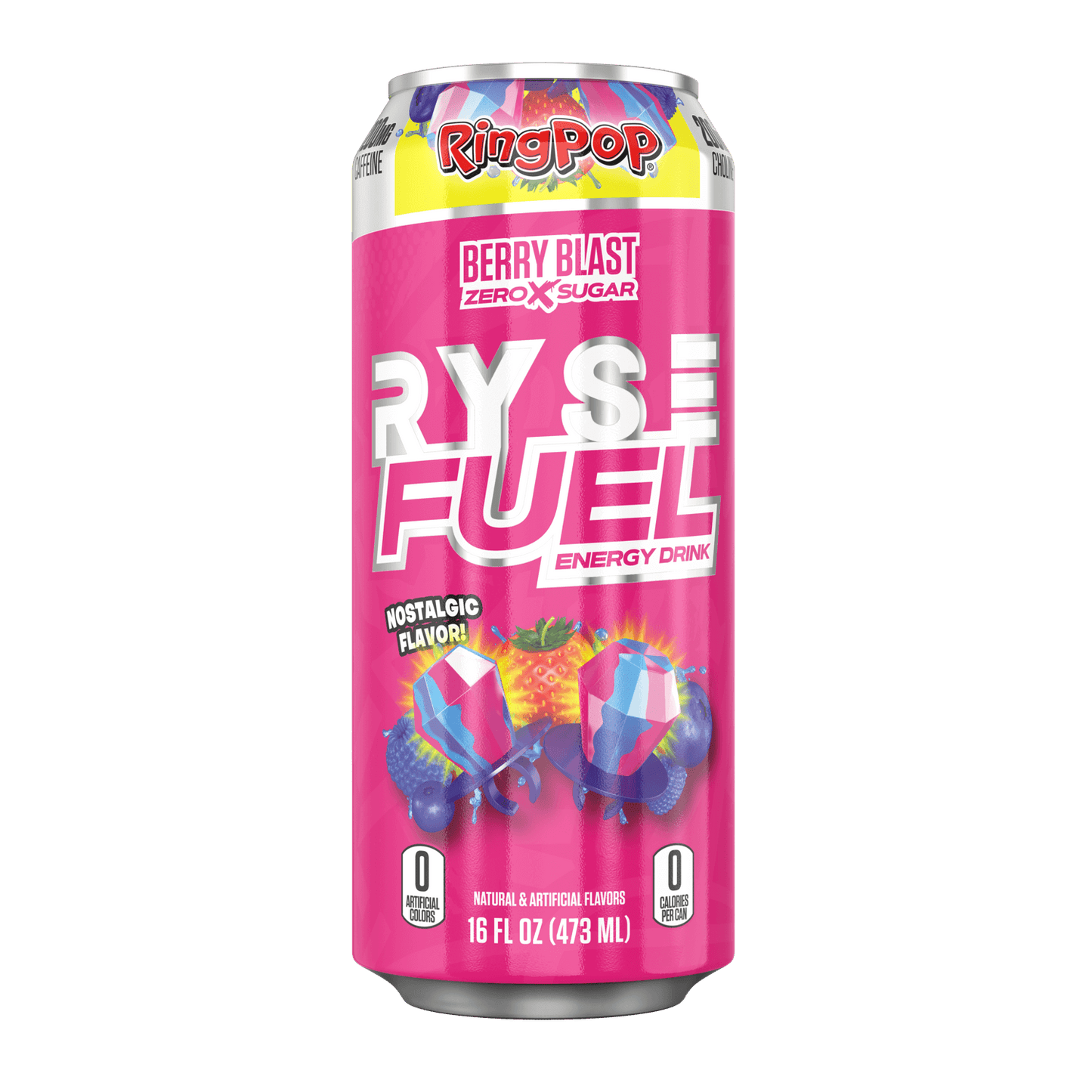 RYSE FUEL RingPop Berry Blast Energy Drink Zero Sugar 473ml