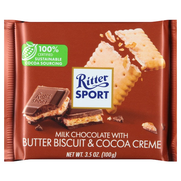 Ritter Sport Milk Chocolate Butter Biscuit & Cocoa Creme 100g