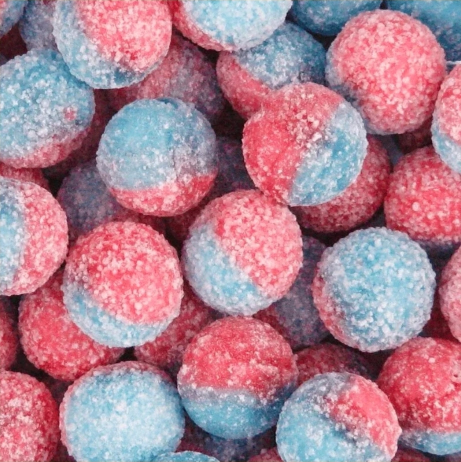 UK Maxons Stupidly Mega Sour Bubblegum Flavoured Sour Balls Hard Candy Gluten Free Halal Vegan 100g