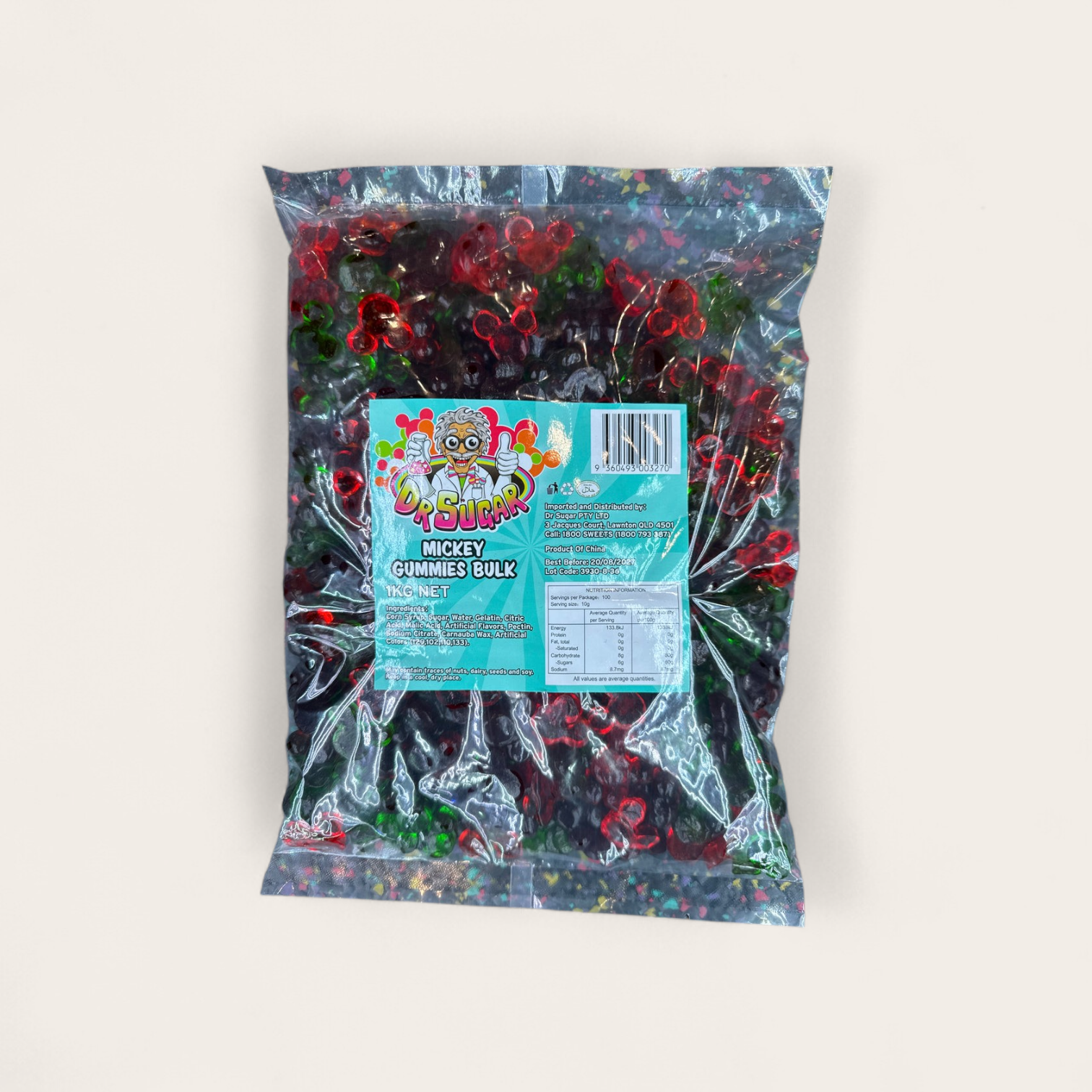 Dr Sugar Gummy Mickey Mouse Heads 200g Bag