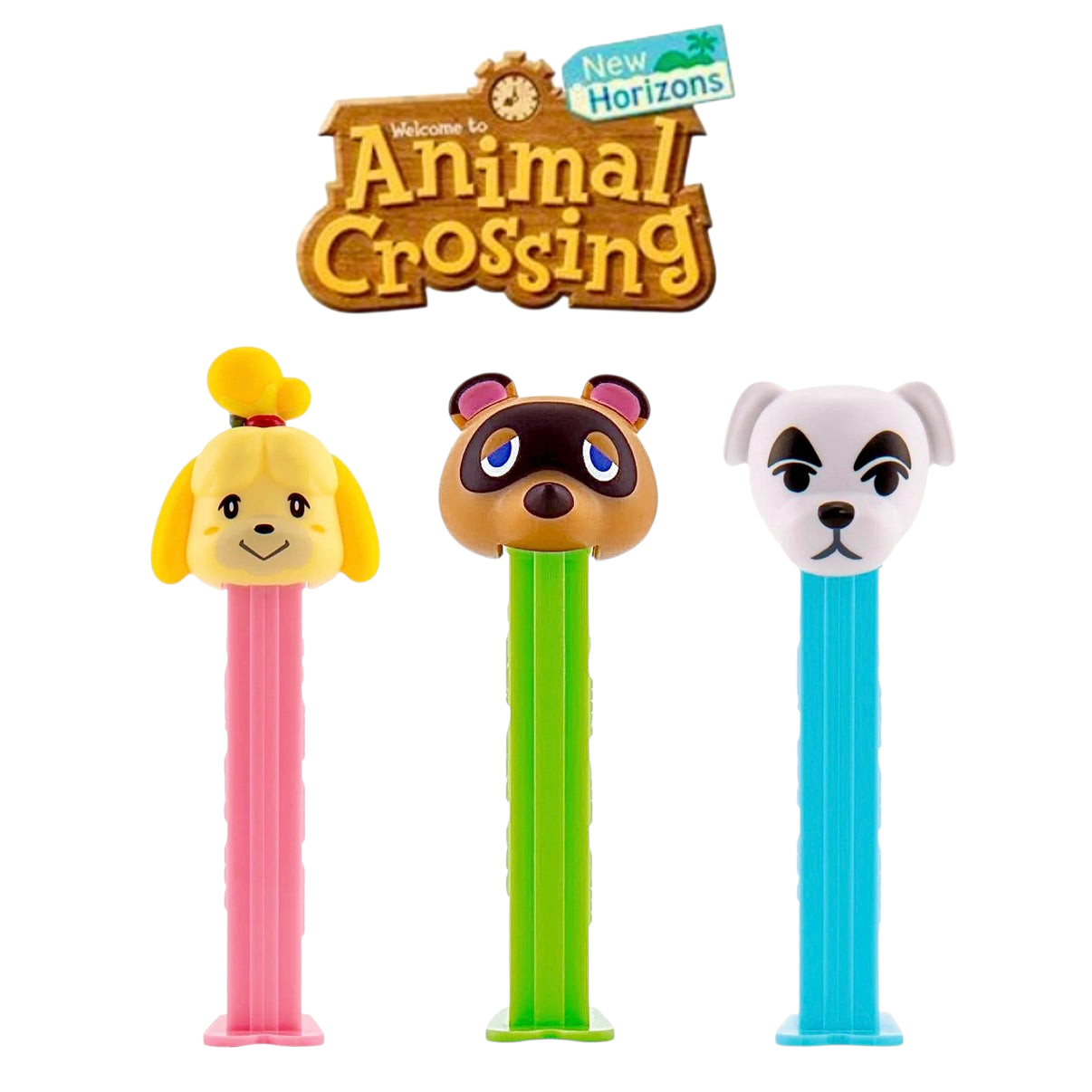 Pez Dispenser Animal Crossings: New Horizons Tom Nook, Isabelle & K.K.Slider 17g
